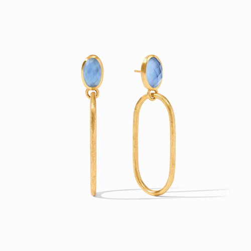 Ivy Statement Earrings - Iridescent Chalcedony Blue-Julie Vos-Renee Taylor Gallery