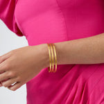 Crescent Bangle - Gold-Julie Vos-Renee Taylor Gallery