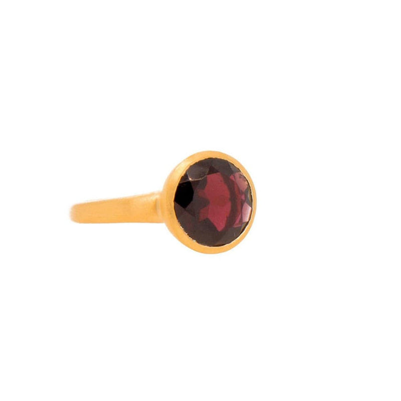 Mozambique Garnet 24K Gold Vermeil Ring-Joyla-Renee Taylor Gallery