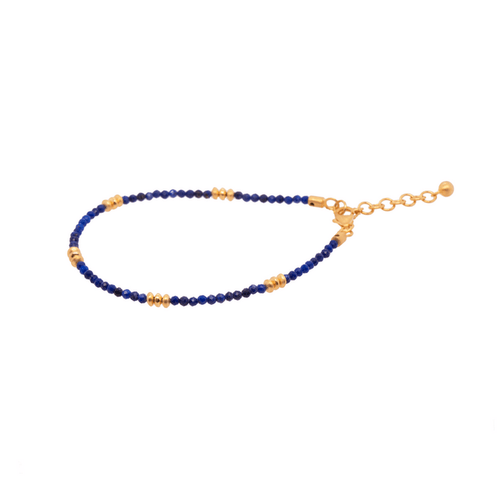 Karma Lapis 2mm Bracelet 24K Gold Vermeil-Joyla-Renee Taylor Gallery