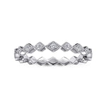 14K White Gold Geometric Diamond Stackable Ring - LR4379W45JJ-Gabriel & Co.-Renee Taylor Gallery