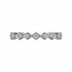 14K White Gold Geometric Diamond Stackable Ring - LR4379W45JJ-Gabriel & Co.-Renee Taylor Gallery