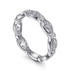 14K White Gold Intricate Cutout Stackable Diamond Ring - LR4648W45JJ-Gabriel & Co.-Renee Taylor Gallery