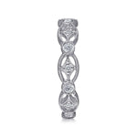 14K White Gold Intricate Cutout Stackable Diamond Ring - LR4648W45JJ-Gabriel & Co.-Renee Taylor Gallery