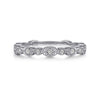 14K White Gold Graduating Station Diamond Stackable Ring - LR4750W45JJ-Gabriel & Co.-Renee Taylor Gallery