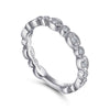 14K White Gold Graduating Station Diamond Stackable Ring - LR4750W45JJ-Gabriel & Co.-Renee Taylor Gallery