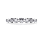 14K White Gold Marquise Station Diamond Stackable Ring - LR4794W45JJ-Gabriel & Co.-Renee Taylor Gallery