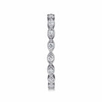 14K White Gold Marquise Station Diamond Stackable Ring - LR4794W45JJ-Gabriel & Co.-Renee Taylor Gallery