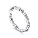 14K White Gold Scalloped Stackable Diamond Band - LR4801W45JJ-Gabriel & Co.-Renee Taylor Gallery