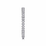 14K White Gold Scalloped Stackable Diamond Band - LR4801W45JJ-Gabriel & Co.-Renee Taylor Gallery