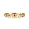 14K Yellow Gold Beaded Stackable Ring - LR4871Y4JJJ-Gabriel & Co.-Renee Taylor Gallery