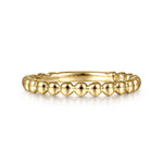 14K Yellow Gold Beaded Stackable Ring - LR4871Y4JJJ-Gabriel & Co.-Renee Taylor Gallery