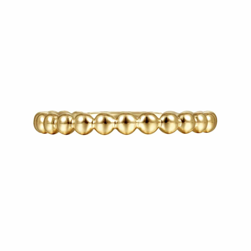 14K Yellow Gold Beaded Stackable Ring - LR4871Y4JJJ-Gabriel & Co.-Renee Taylor Gallery