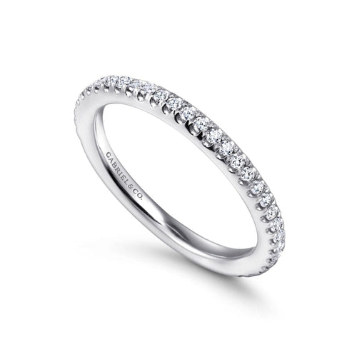 14K White Gold Stackable Diamond Ring - LR4885W45JJ-Gabriel & Co.-Renee Taylor Gallery