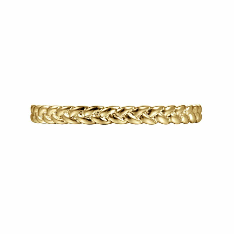 14K Yellow Gold Braided Stackable Ring - LR4910CY4JJJ-Gabriel & Co.-Renee Taylor Gallery