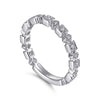 14K White Gold Geometric Diamond Stackable Ring - LR4912W45JJ-Gabriel & Co.-Renee Taylor Gallery