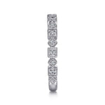 14K White Gold Geometric Diamond Stackable Ring - LR4912W45JJ-Gabriel & Co.-Renee Taylor Gallery