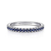 14K White Gold Sapphire Stackable Ring - LR50889W4JSA-Gabriel & Co.-Renee Taylor Gallery