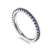 14K White Gold Sapphire Stackable Ring - LR50889W4JSA-Gabriel & Co.-Renee Taylor Gallery