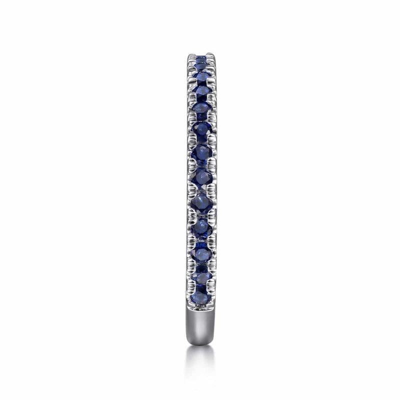 14K White Gold Sapphire Stackable Ring - LR50889W4JSA-Gabriel & Co.-Renee Taylor Gallery