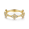 14K Yellow Gold Diamond Floral Station Stackable Ring - LR50891Y45JJ-Gabriel & Co.-Renee Taylor Gallery