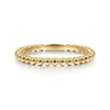 14K Yellow Gold Bujukan Beaded Stackable Ring - LR51172Y4JJJ-Gabriel & Co.-Renee Taylor Gallery