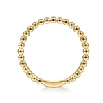 14K Yellow Gold Bujukan Beaded Stackable Ring - LR51172Y4JJJ-Gabriel & Co.-Renee Taylor Gallery