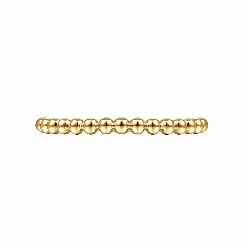 14K Yellow Gold Bujukan Beaded Stackable Ring - LR51172Y4JJJ-Gabriel & Co.-Renee Taylor Gallery