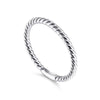 14K White Gold Twisted Rope Stackable Ring - LR51173W4JJJ-Gabriel & Co.-Renee Taylor Gallery