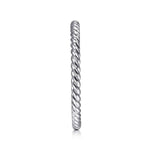 14K White Gold Twisted Rope Stackable Ring - LR51173W4JJJ-Gabriel & Co.-Renee Taylor Gallery