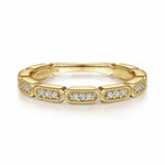 14K Yellow Gold Segmented Diamond Stackable Ring - LR51176Y45JJ-Gabriel & Co.-Renee Taylor Gallery