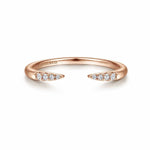 14K Rose Gold Open Diamond Tipped Stackable Ring - LR51177K45JJ-Gabriel & Co.-Renee Taylor Gallery