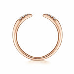 14K Rose Gold Open Diamond Tipped Stackable Ring - LR51177K45JJ-Gabriel & Co.-Renee Taylor Gallery