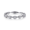 14K White Gold Twisted Diamond Stackable Ring - LR51178W45JJ-Gabriel & Co.-Renee Taylor Gallery