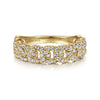 14K Yellow Gold Chain Link Stackable Diamond Ring - LR51181Y45JJ-Gabriel & Co.-Renee Taylor Gallery