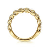 14K Yellow Gold Chain Link Stackable Diamond Ring - LR51181Y45JJ-Gabriel & Co.-Renee Taylor Gallery