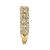 14K Yellow Gold Chain Link Stackable Diamond Ring - LR51181Y45JJ-Gabriel & Co.-Renee Taylor Gallery