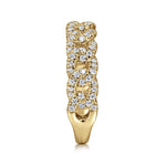 14K Yellow Gold Chain Link Stackable Diamond Ring - LR51181Y45JJ-Gabriel & Co.-Renee Taylor Gallery