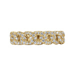 14K Yellow Gold Chain Link Stackable Diamond Ring - LR51181Y45JJ-Gabriel & Co.-Renee Taylor Gallery