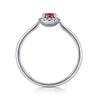 14K White Gold Ruby and Diamond Halo Promise Ring - LR51264W45RA-Gabriel & Co.-Renee Taylor Gallery