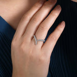 14K White Gold V Shaped Bypass Diamond Ring - LR51302W45JJ-Gabriel & Co.-Renee Taylor Gallery