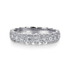 14K White Gold Round Pavé Diamond Band - LR51483W44JJ-Gabriel & Co.-Renee Taylor Gallery