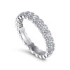 14K White Gold Round Pavé Diamond Band - LR51483W44JJ-Gabriel & Co.-Renee Taylor Gallery