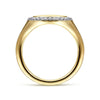 14K Yellow Gold Pinky Signet Ring with Diamond Halo - LR51521Y45JJ-Gabriel & Co.-Renee Taylor Gallery