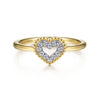 14K Yellow Gold Diamond Pavé Open Heart Ring - LR51600Y45JJ-Gabriel & Co.-Renee Taylor Gallery