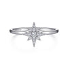 14K White Gold Diamond Starburst Ring - LR51609W45JJ-Gabriel & Co.-Renee Taylor Gallery