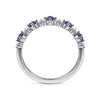 14K White Gold Alternating Round Diamond and Sapphire Ring - LR51614W45SA-Gabriel & Co.-Renee Taylor Gallery