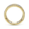 14K White-Yellow Gold Diamond Link and Twisted Rope Ring - LR51658M45JJ-Gabriel & Co.-Renee Taylor Gallery