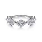 14K White Gold Diamond Station Stackable Ring - LR51683W45JJ-Gabriel & Co.-Renee Taylor Gallery