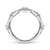 14K White Gold Diamond Station Stackable Ring - LR51683W45JJ-Gabriel & Co.-Renee Taylor Gallery